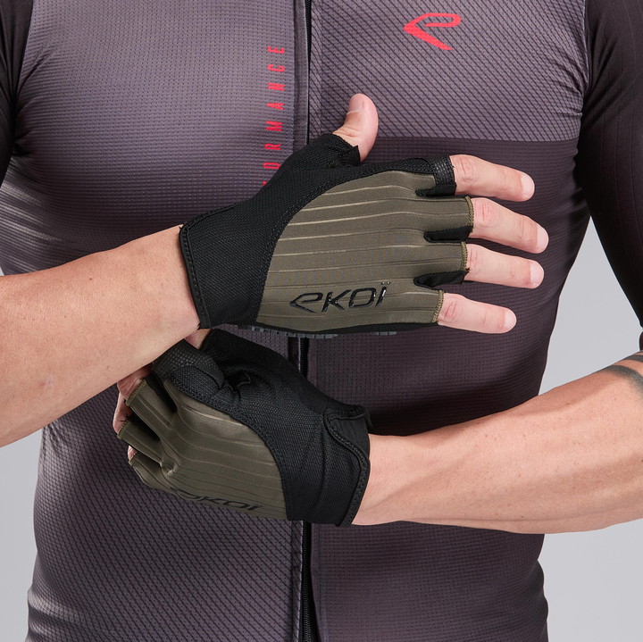 GUANTI CICLISMO EKOI PERF GRIP KAKI