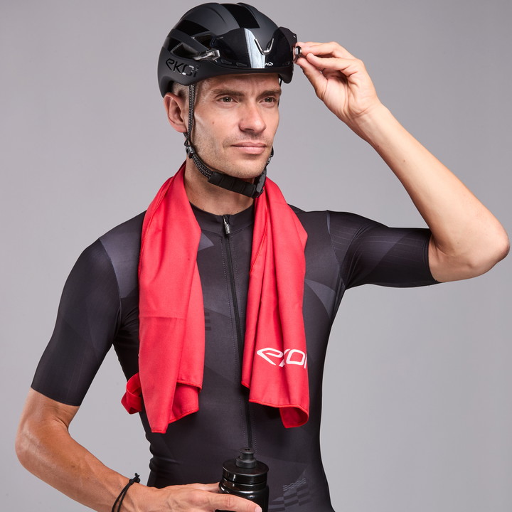 MICROVEZEL HANDDOEK SPONS EKOI ROOD