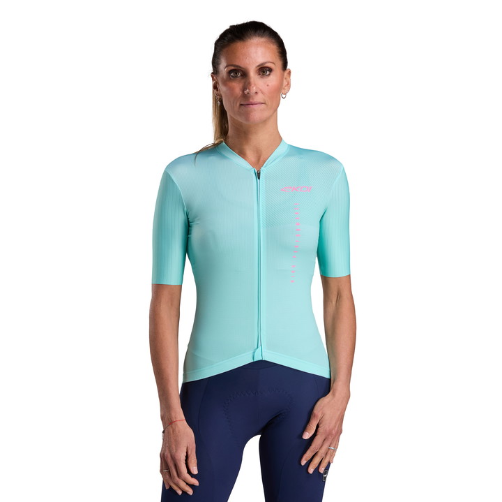 Dames wielershirt EKOI Perf LINEAR Aqua
