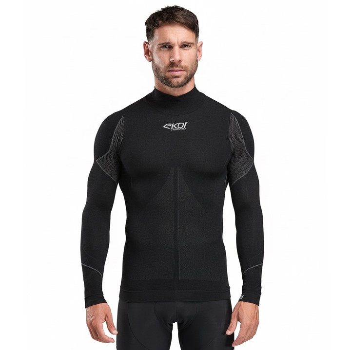 Sous maillot hiver EKOI Perf THERMO Col haut Noir