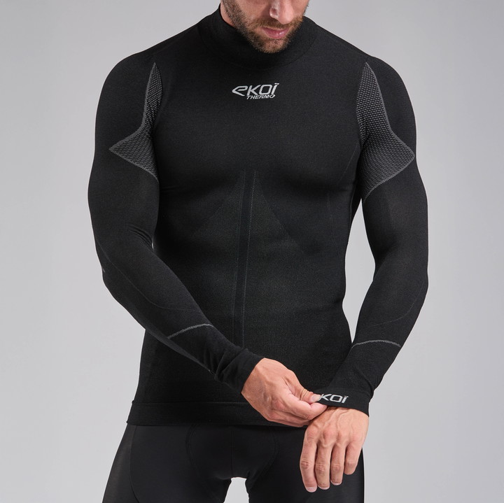 Sous maillot hiver EKOI Perf THERMO Col haut Noir