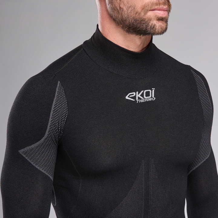Sous maillot hiver EKOI Perf THERMO Col haut Noir