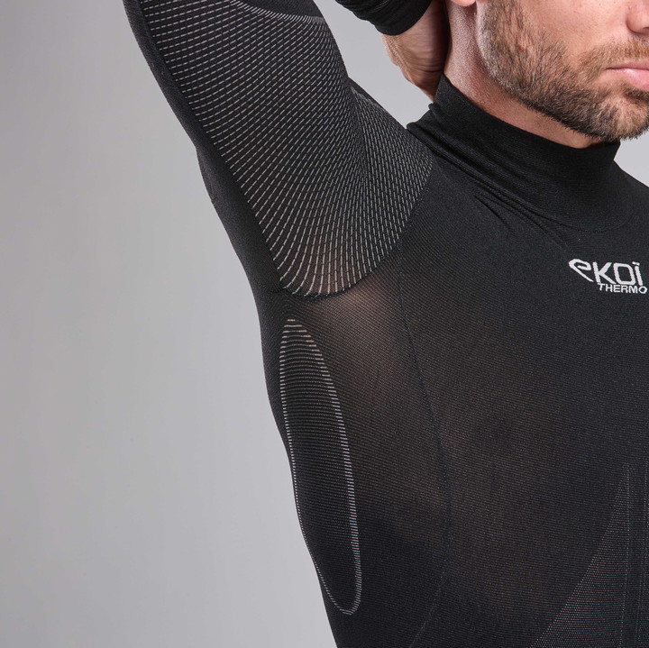 Sous maillot hiver EKOI Perf THERMO Col haut Noir