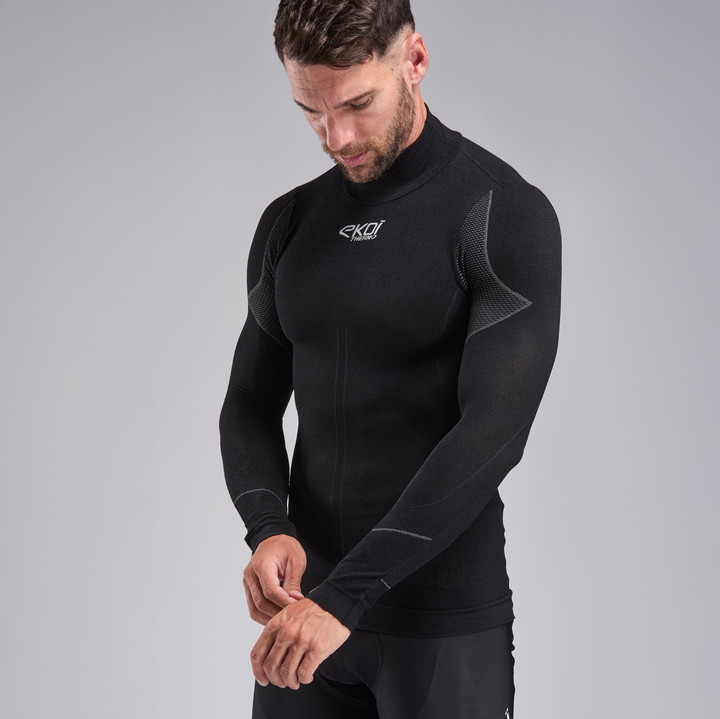 Sous maillot hiver EKOI Perf THERMO Col haut Noir
