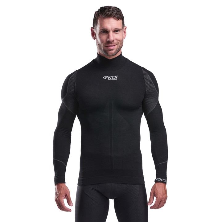 Sous maillot hiver EKOI Perf THERMO Col haut Noir