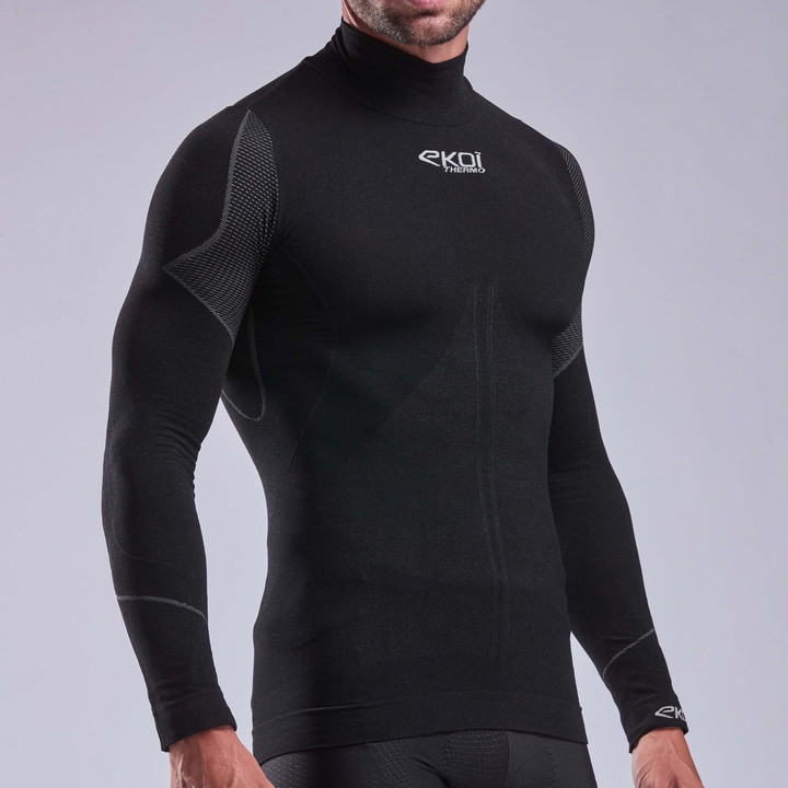 Sous maillot hiver EKOI Perf THERMO Col haut Noir