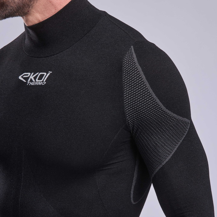 Sous maillot hiver EKOI Perf THERMO Col haut Noir