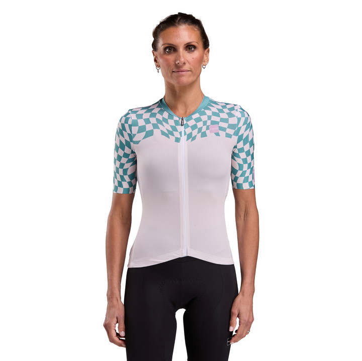 Women's Jersey EKOI Perf CHECKS Beige