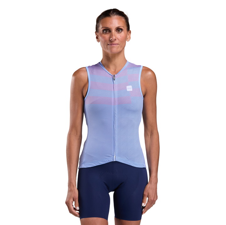 SLEEVELESS WOMEN'S JERSEY EKOI PERF GRAPHIC BLUE