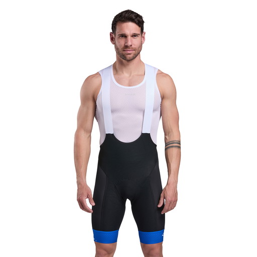 EKOI Perf GEL MEMORY Royal Blue Bib Shorts