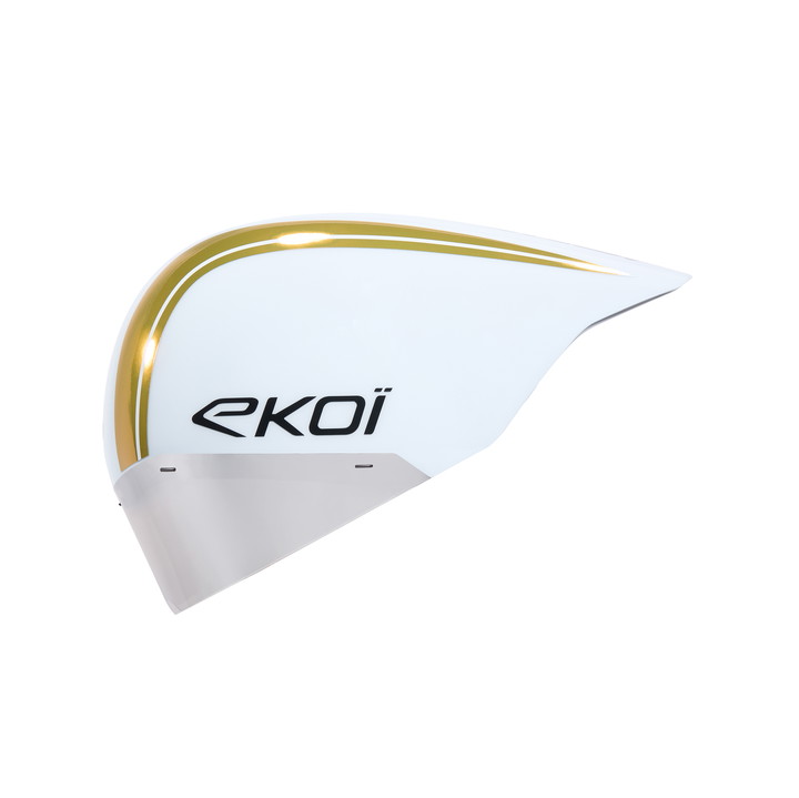 Kask EKOI Racing PURE AERO Mirror Kat. 2 Biały Holo Złoty