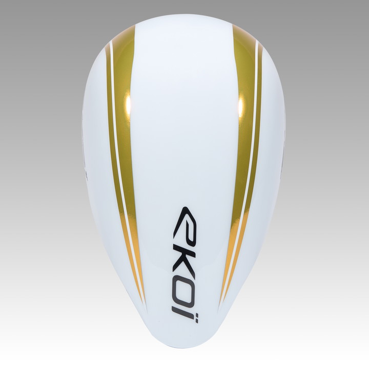 Hjelm Racing PURE AERO spejl cat. 2 hvid/Holo Guld