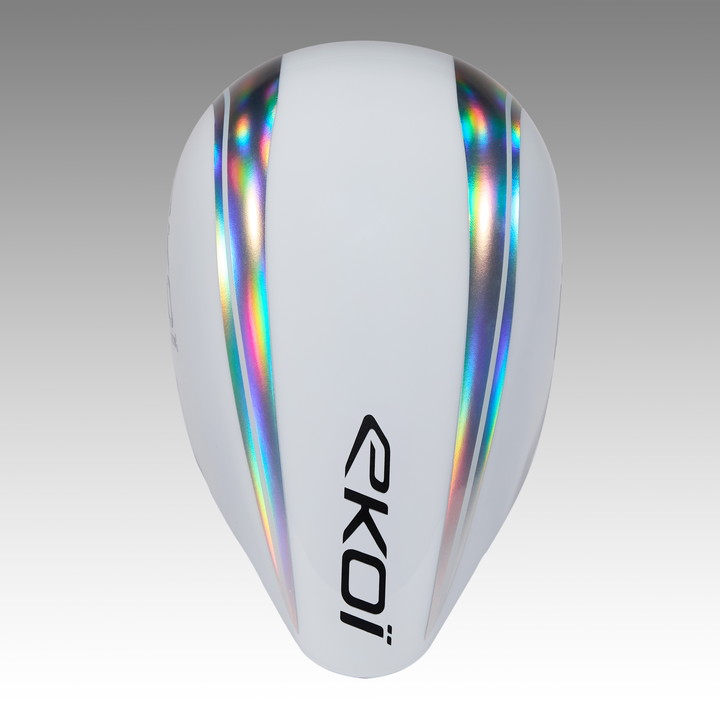 EKOI Racing PURE AERO Mirror Cat2 Weiß Holo Silber Helm