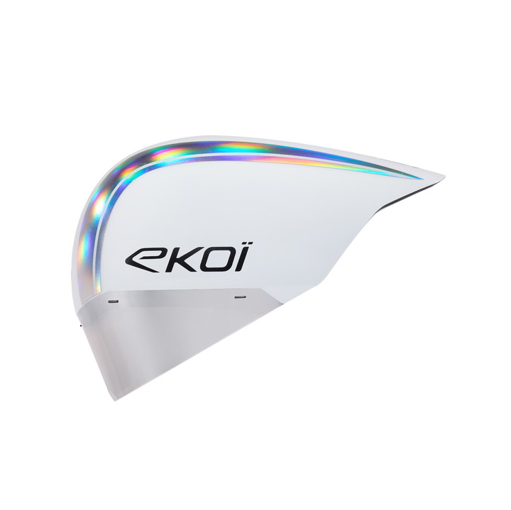 Hjelm Racing PURE AERO spejl skærm cat. 2 hvid/Holo sølv