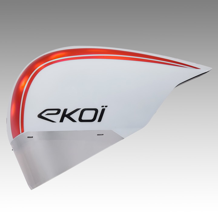 Hjelm Racing PURE AERO spejl cat. 2 hvid/Holo rød
