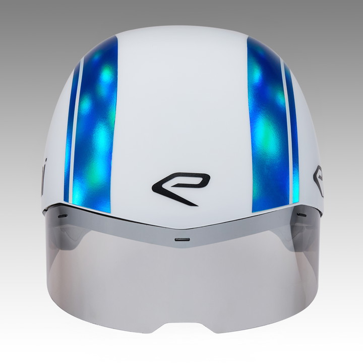 Casco EKOI Racing PURE AERO Mirror Cat2 Blanco Holo Azul