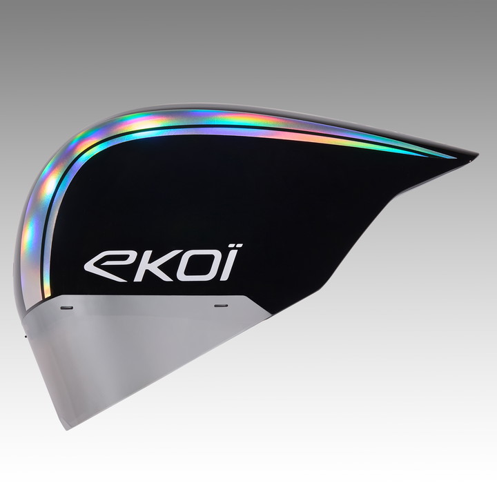 Hjelm Racing PURE AERO spejl cat. 2 Sort/Holo Sølv