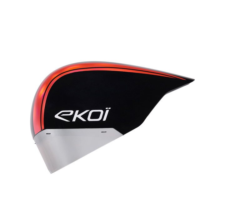 Hjelm Racing PURE AERO spejl Cat. 2 Sort/Holo Rød