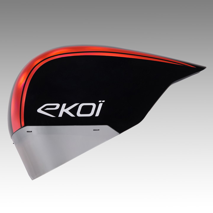 Hjelm Racing PURE AERO spejl Cat. 2 Sort/Holo Rød