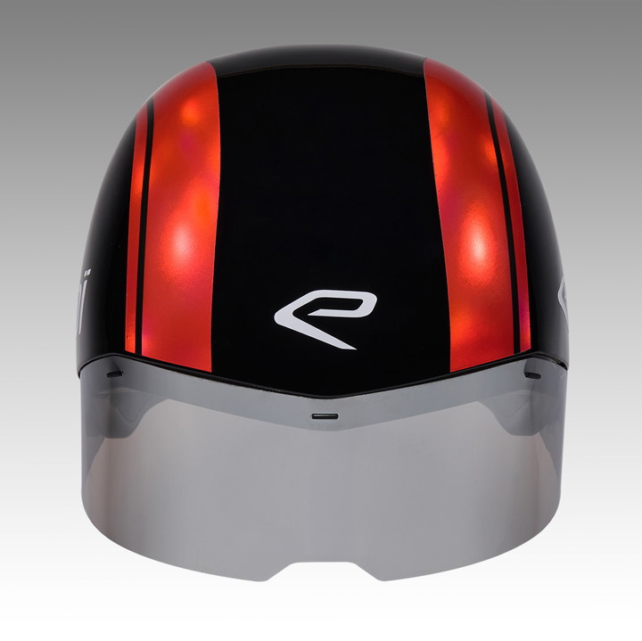 Hjelm Racing PURE AERO spejl Cat. 2 Sort/Holo Rød