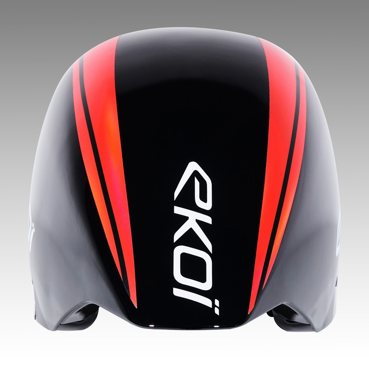 Hjelm Racing PURE AERO spejl Cat. 2 Sort/Holo Rød