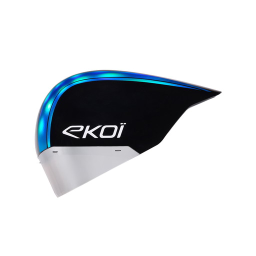 Kask EKOI Racing PURE AERO Mirror Cat2 Czarny Holo Niebieski