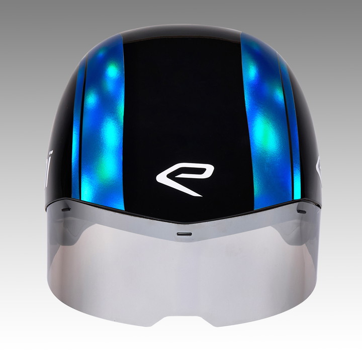 Casco EKOI Racing PURE AERO Mirror Cat2 Negro Holo Azul
