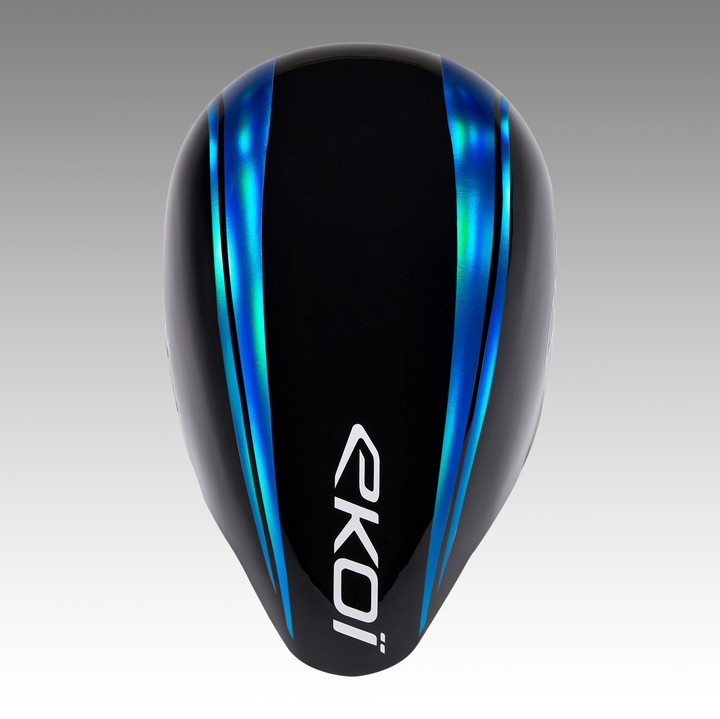 Casque EKOI Racing PURE AERO Mirror Cat2 Noir Holo Bleu