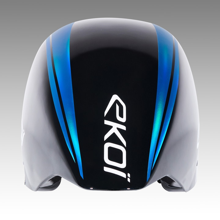 Casco EKOI Racing PURE AERO Mirror Cat2 Negro Holo Azul