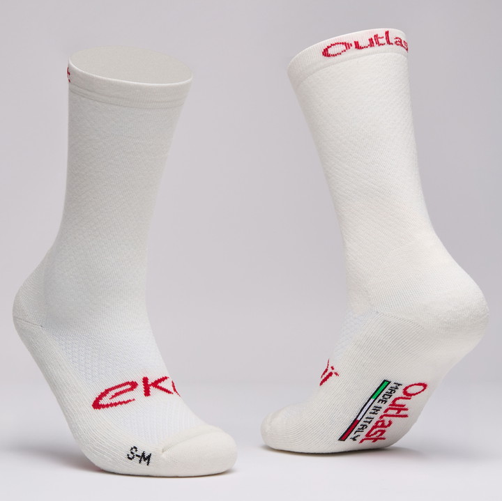 Winter Radsocken EKOI Racing OUTLAST 20cm Weiß