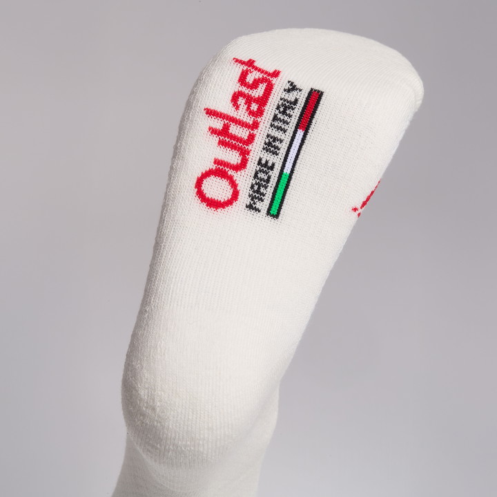 Winter Radsocken EKOI Racing OUTLAST 20cm Weiß