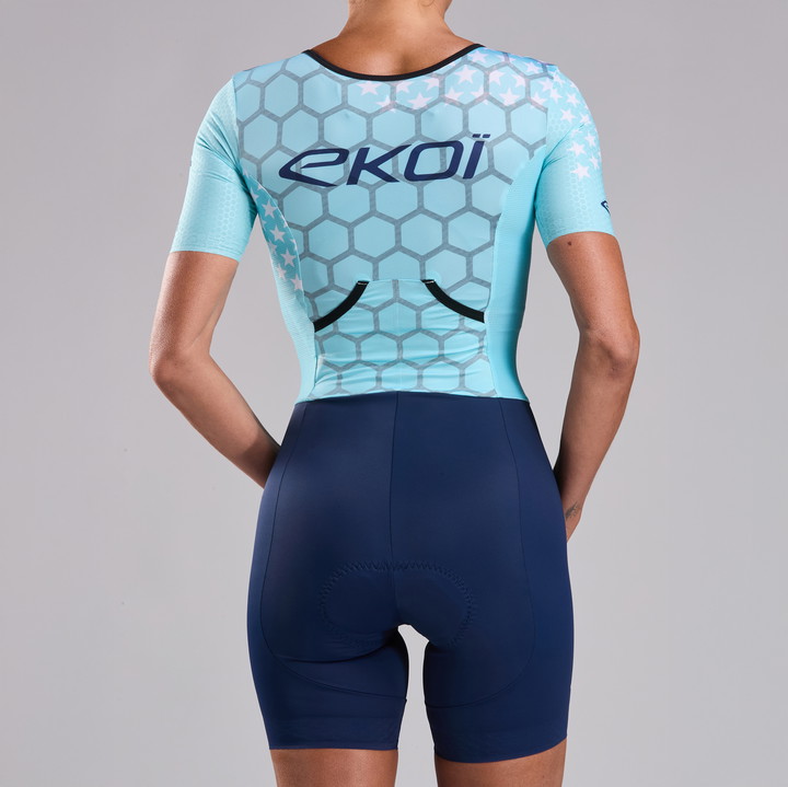 DAMEN-TRIATHLONANZUG EKOI RACING GRAPHENE AZUR