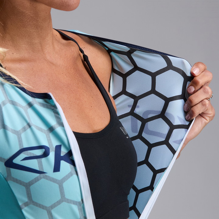 DAMEN-TRIATHLONANZUG EKOI RACING GRAPHENE AZUR