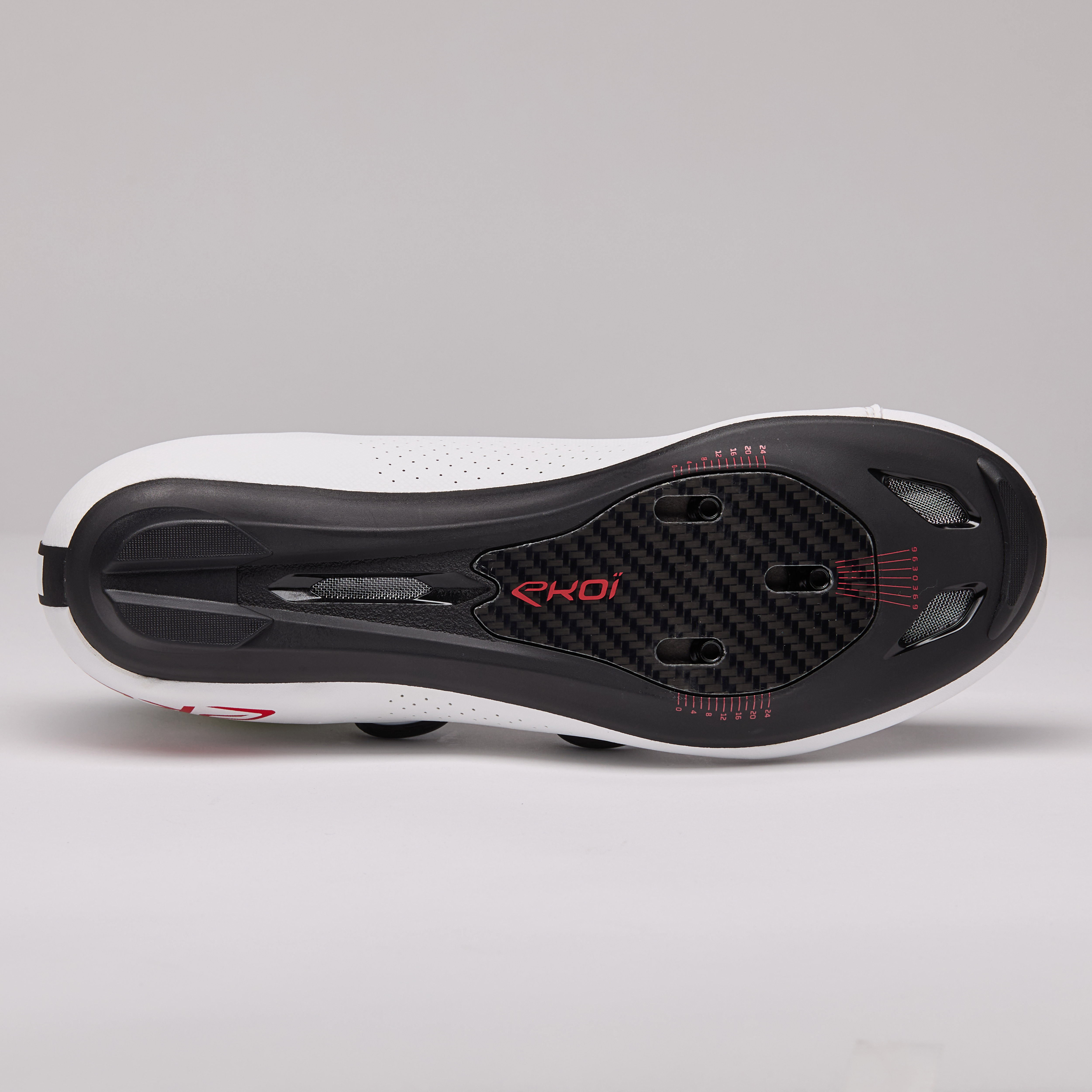 Silniční tretry EKOI Perf R4 CARBON INSERT bílo-červené - EKOI