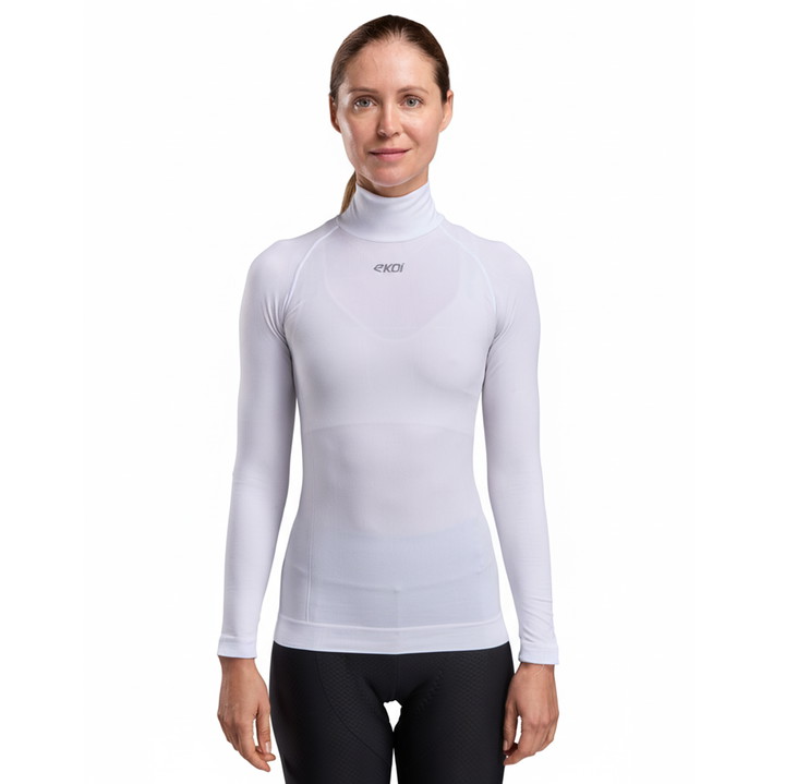 sous maillot Femme HIVER PERF THERMO COL HAUT BLANC 