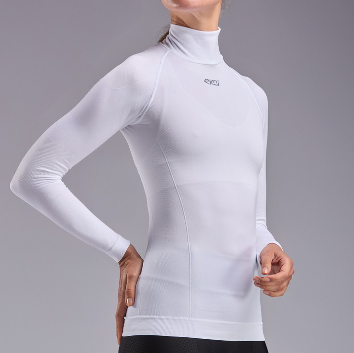 sous maillot Femme HIVER PERF THERMO COL HAUT BLANC 