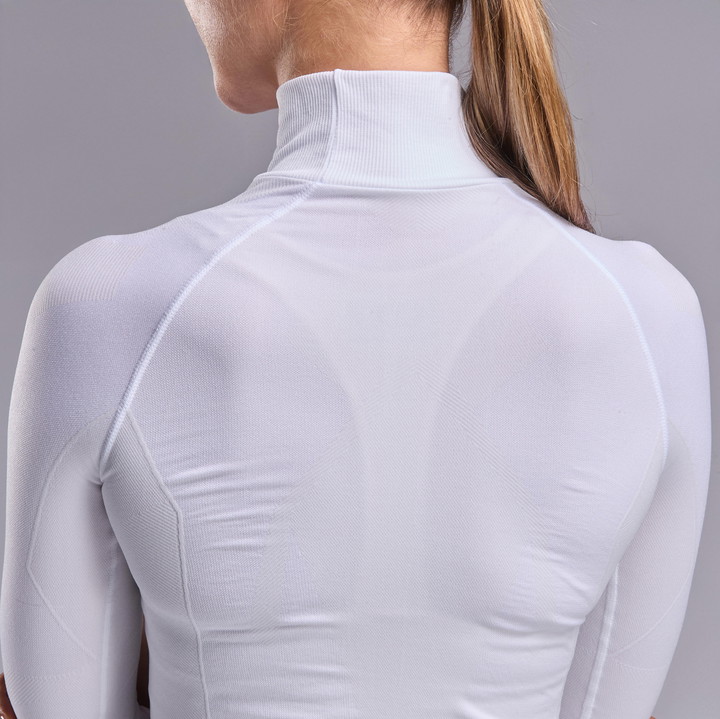 Sous maillot femme hiver EKOI Perf THERMO Col haut Blanc