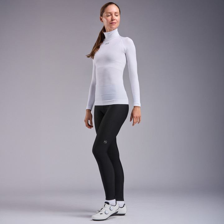 sous maillot Femme HIVER PERF THERMO COL HAUT BLANC 