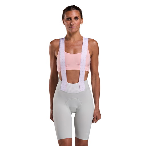 Women's Cycling Bib Shorts EKOI Racing MARION ROUSSE Gray