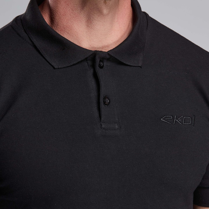 ČERNÉ KRÁTKÉ RUKÁVY POLO EKOI