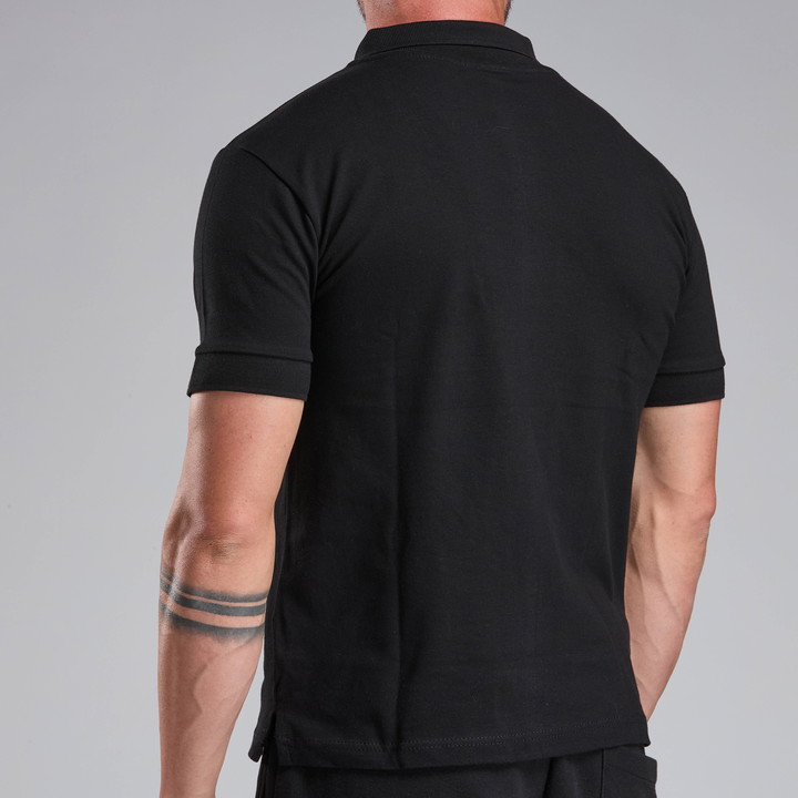 POLO MANICHE CORTE EKOI NERO