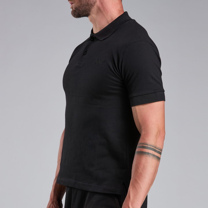 POLO MANICHE CORTE EKOI NERO