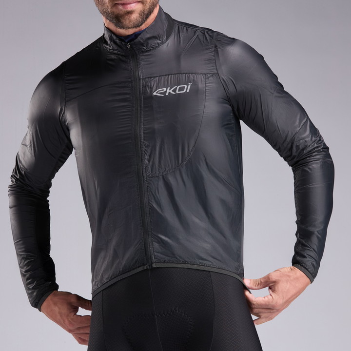 VESTE EKOI PERF WINDPROOF LIGHT POCKET NOIR