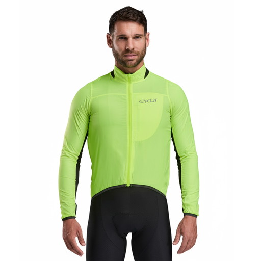 VESTE EKOI PERF WINDPROOF LIGHT POCKET JAUNE FLUO