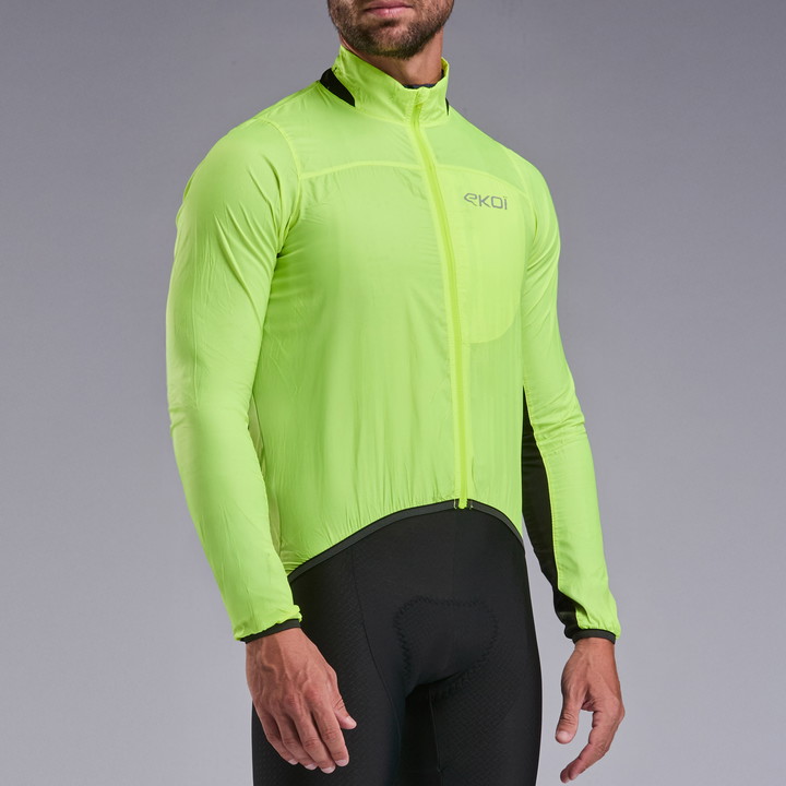 VESTE EKOI PERF WINDPROOF LIGHT POCKET JAUNE FLUO
