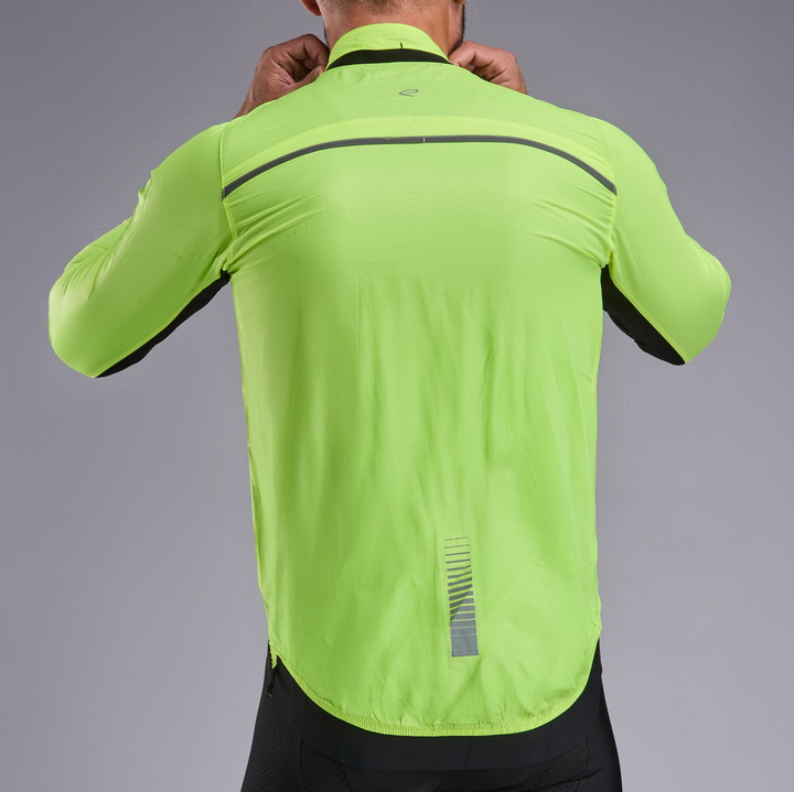 Vindjacka EKOI Perf WINDPROOF LIGHT POCKET Neon gul
