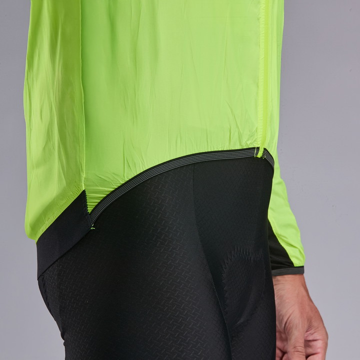 Chaqueta cortavientos EKOI Perf WINDPROOF LIGHT POCKET Amarillo flúor