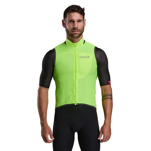 Gilet EKOI Perf WINDPROOF LIGHT POCKET Jaune fluo