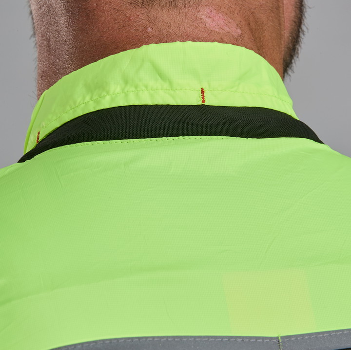 GILET EKOI PERF WINDPROOF LIGHT POCKET JAUNE FLUO