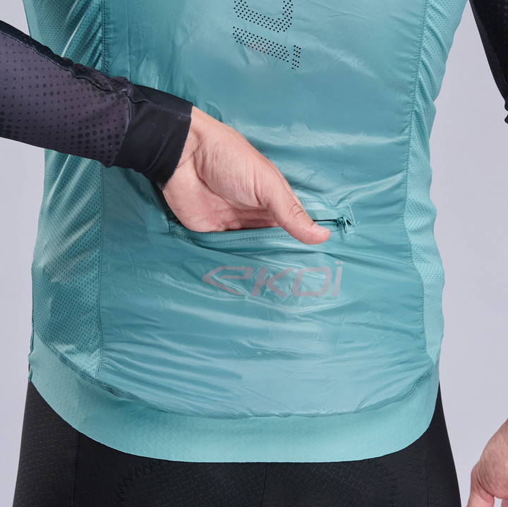 Gilet coupe vent EKOI Perf WINDPROOF LIGHT LASER Sauge